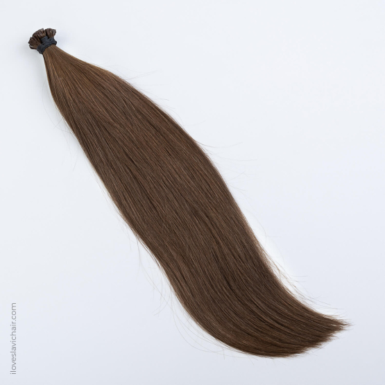 Brown #6 Russian K-Tip Hair Extensions
