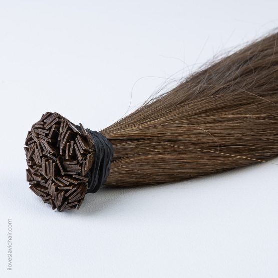 Brown #6 Russian K-Tip Hair Extensions