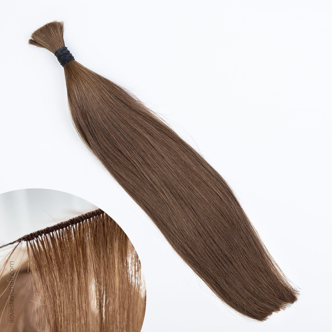 Hand-tied Weft Hair Light Brown #4