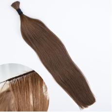 Hand-tied Weft Mocha Brown #6