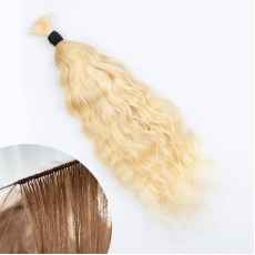 Hand-tied Weft Blonde #60 Wavy