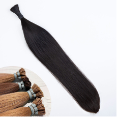 Jet Black #1 I-Tip Hair Extensions