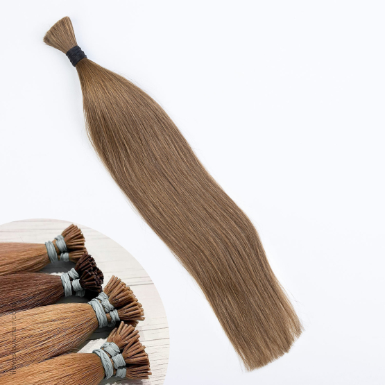 Light Caramel #10 Russian I-Tip Hair Extensions