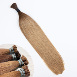 Ombre Golden Brown #12 I-Tip Hair Extensions