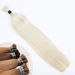 Platinum Blonde I-Tip Hair Extensions
