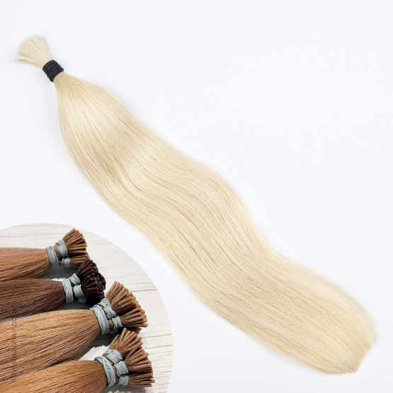 Warm Blonde #613 Russian I-Tip Hair Extensions