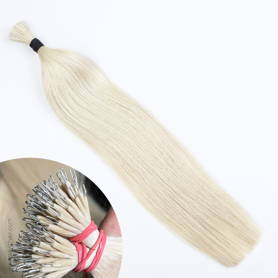Platinum Blonde Russian Nano Ring Hair Extensions