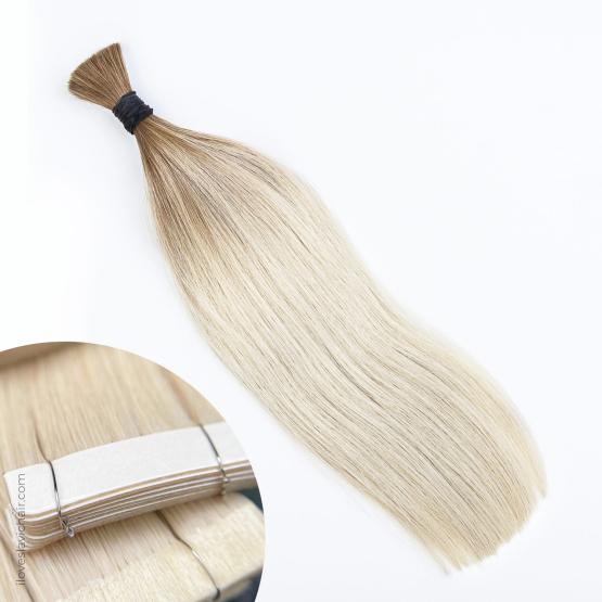 Ombre Blonde #60 & Light Brown Russian Tape-in Hair Extensions