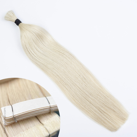 Platinum Blonde Russian Tape-in Hair Extensions