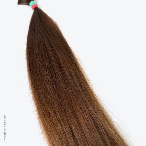 28-Inch (70 cm) Virgin Slavic Hair Bundle – Color #6, 81 g