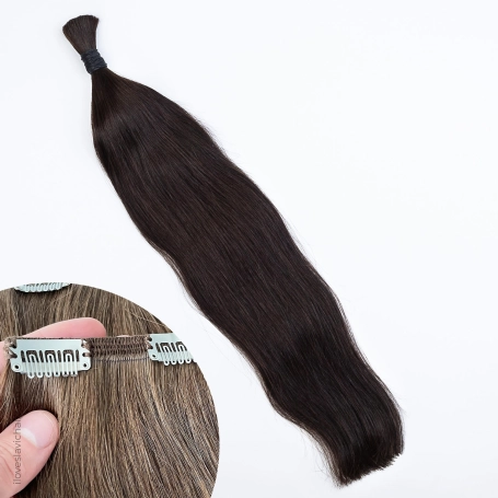Dark Brown #2 Clip-in Hair Extensions