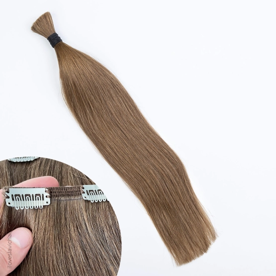 Light Caramel #10 Clip-in Hair Extensions