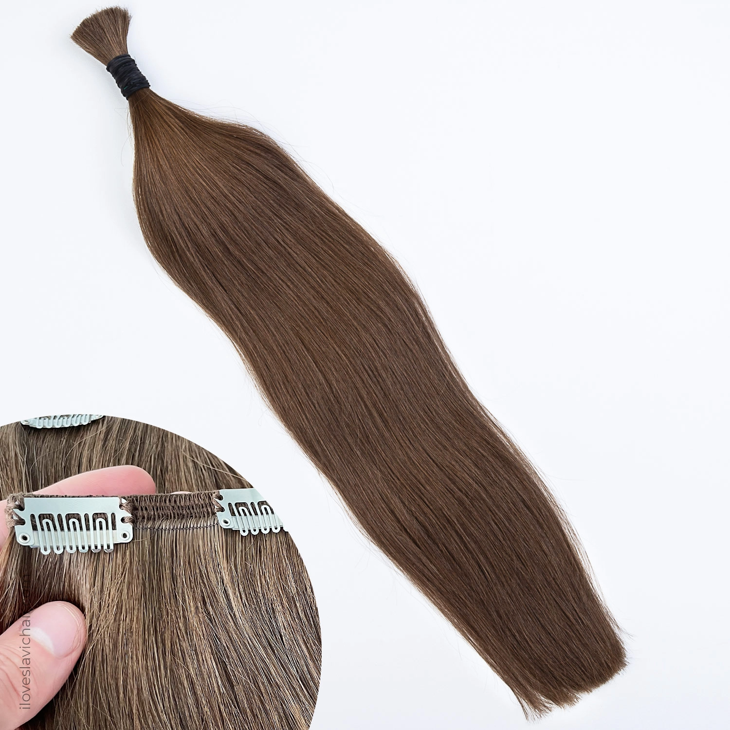 Mocha Brown #6 Clip-in Hair Extensions