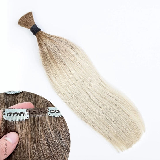 Ombre Blonde #60 Clip-in Hair Extensions