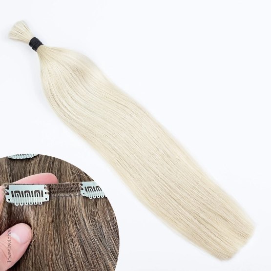 Platinum Blonde Clip-in Hair Extensions