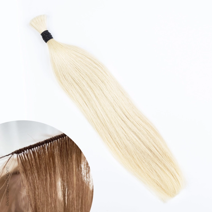 Hand-tied Weft Cold Blonde #60
