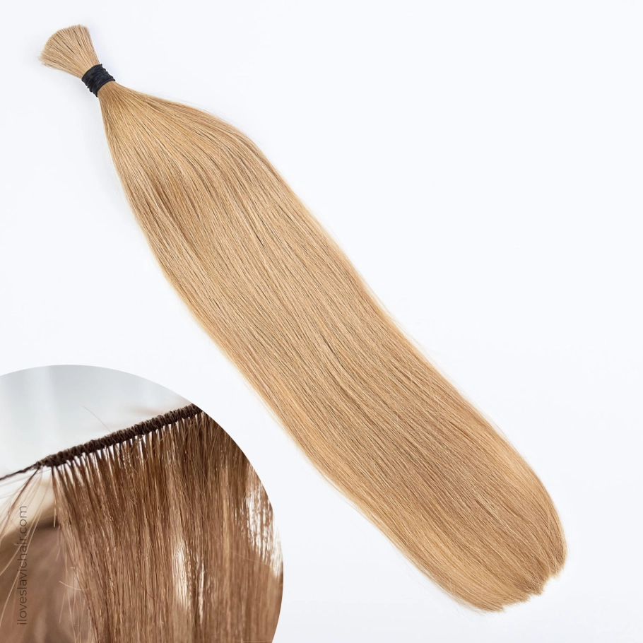 Hand-tied Weft Dark Golden Blonde #14