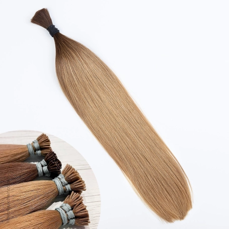 Ombre Golden Brown #12 I-Tip Hair Extensions