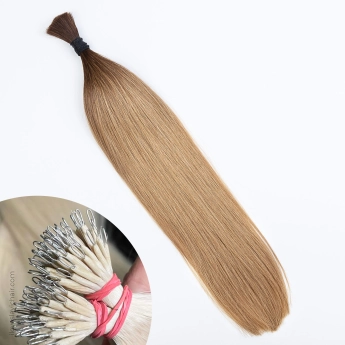 Ombre Golden Brown #12 Nano Ring Hair Extensions