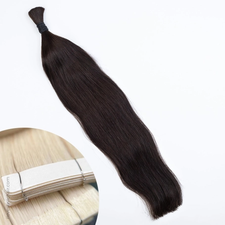 Dark Brown #2 Tape-in Hair Extensions