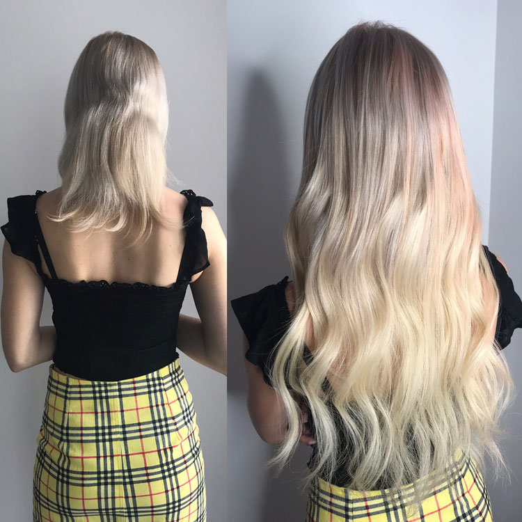 Hot Fusion Hair Extensions Example Before and After - 8