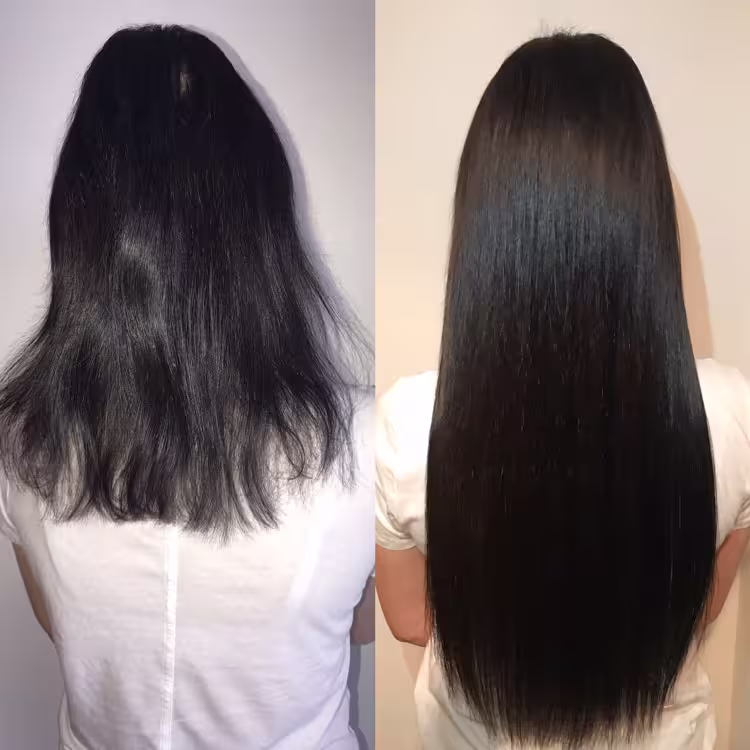 Hot Fusion Hair Extensions Example Before and After - 3