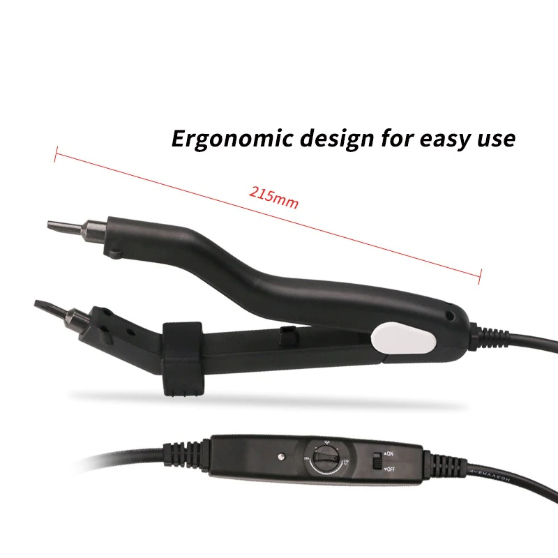 Professional hair extensions iron with ergonomic design for easy use